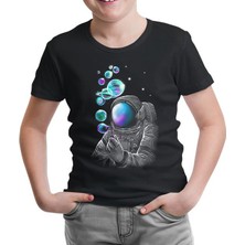 Lord T-Shirt Space Baloon Siyah Çocuk Tshirt
