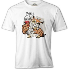 Lord T-Shirt Coffee And Biscuits - Baykuş Beyaz Erkek Tshirt