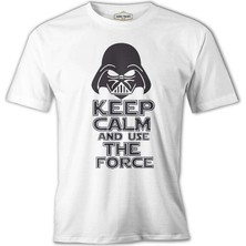 Lord T-Shirt Star Wars - Use The Force Beyaz Erkek Tshirt