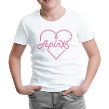 Lord T-Shirt Apink - Logo Kalp Beyaz Çocuk Tshirt