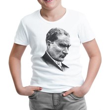 Lord T-Shirt Mustafa Kemal Atatürk Beyaz Çocuk Tshirt