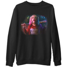 Lord T-Shirt Suicide Squad - Daddy's Mons Siyah Erkek Kalın Sweatshirt