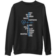 Lord T-Shirt Grey's Anatomy - Grey Siyah Erkek Kalın Sweatshirt