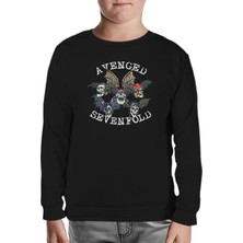 Lord T-Shirt Avenged Sevenfold - Faces Siyah Çocuk Sweatshirt