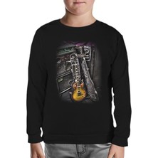 Lord T-Shirt Müzik - Gitar Siyah Çocuk Sweatshirt