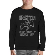 Lord T-Shirt LED Zeppelin - 1977 Siyah Çocuk Sweatshirt