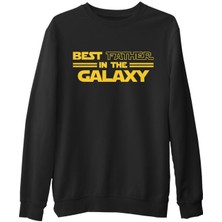 Lord T-Shirt Star Wars - Best Father Siyah Erkek Kalın Sweatshirt
