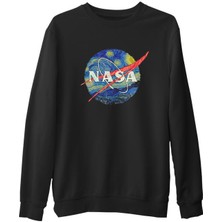 Lord T-Shirt Nasa - Van Gogh Siyah Erkek Kalın Sweatshirt