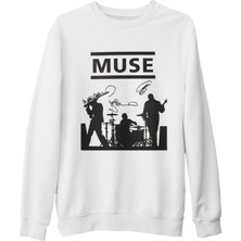 Lord T-Shirt Muse - Band Beyaz Kalın Sweatshirt