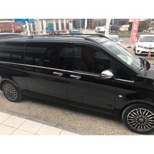 OMSA Mercedes Vito/W447 Krom Cam Alt Çıtaları 8 Parça Tek Sürgülü Kapı L2 Kısa Şase 2014 ve Sonrası