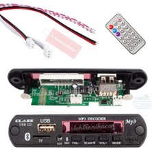 Class 12 Volt Uzaktan Kumandalı Dijital USB Aux Bluetooth Mp3 Ses ve Müzik Modülü 12V Çıkışlı Araçlara