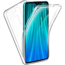 Eiroo Protection Xiaomi Redmi Note 8 Pro 360 Derece Koruma Silikon Kılıf Şeffaf