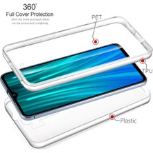 Eiroo Protection Xiaomi Redmi Note 8 Pro 360 Derece Koruma Silikon Kılıf Şeffaf