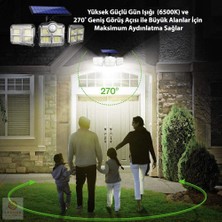 Technosmart Solar Güneş Enerjili 122 Ledli Kumandalı Hareket Sensörlü Bahçe Aydınlatma Sokak Lambası