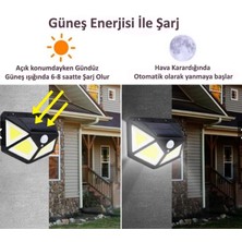 Technosmart 114 Ledli Solar Güneş Enerjili Bahçe Aydınlatması Hareket Sensörlü Lamba 3 Modlu Cob Led