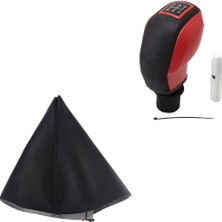 İst-Oto Peguet 207 Vites Körüğü + Spor Vites Topuz Kırmızı