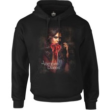 Lord T-Shirt Vampire Diaries Siyah Erkek Fermuarsız Kapşonlu