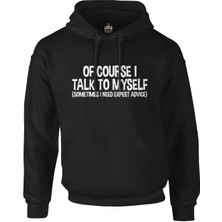 Lord T-Shirt Expert Advice Siyah Erkek Fermuarsız Kapşonlu