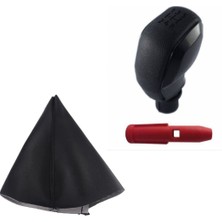 İst-Oto Peguet 207 Vites Körüğü + Spor Vites Topuz Kapaksız Siyah