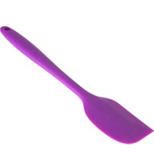 Çilek Ev 2'li Silikon Kaşık Spatula Seti Mor 27,5 cm