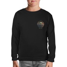 Lord T-Shirt Star Wars - Baby Yoda Siyah Çocuk Sweatshirt