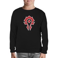 Lord T-Shirt World Warcraft - Logo Siyah Çocuk Sweatshirt