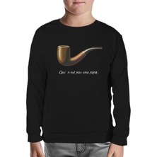 Lord T-Shirt C'est Ne Pas Une Pipe Siyah Çocuk Sweatshirt