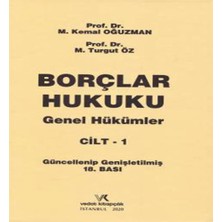 Vedat Kitapçılık Borçlar Hukuku Genel Hükümler Cilt-1