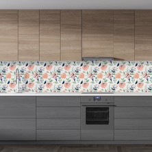 Sticker Art Mutfak Tezgah Arası Folyo Fayans Kaplama Folyosu Renkli Çiçek 5. Model 60 x 100