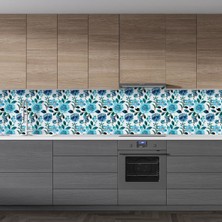 Sticker Art Mutfak Tezgah Arası Folyo Fayans Kaplama Folyosu Renkli Çiçek 4. Model 60 x 400