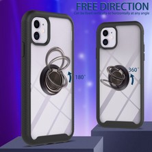 Bolaker iPhone 11 Çerçeve 3'ü 1 Arada Telefon Kılıfı + Halka Tokalı Kapak (Siyah) (Yurt Dışından)