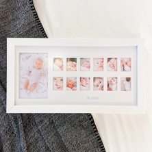 Fufizu Ilk Yılım Fotoğraf Anı Çerçevesi - Dekoratif Bebek Odası 12 Aylık Resim Hatıra Çerçevesi
