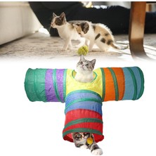 Fada Kapalı Katlanabilir Kedi Tüneli - Çok Renkli (Yurt Dışından)