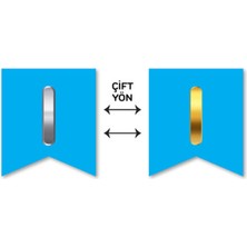 Festivall Çift Taraflı Harf Banner Gold/gümüş Mavi I