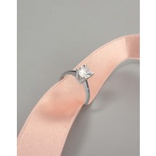 By More 925 Ayar Gümüş Tek Taş Yüzük