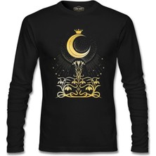 Lord T-Shirt Ay - Kraliçe Siyah Erkek Sweatshirt