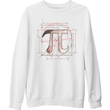 Lord T-Shirt Matematik - Pi 19 Beyaz Kalın Sweatshirt