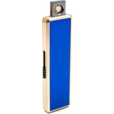 Hediyehanesi USB Şarjlı Alevsiz Elektronik Çakmak Mavi M06