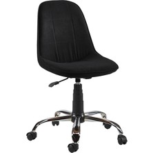 Sandino Nazlı - Siyah, Kumaş, Metal Ayaklı Ofis Çalışma Sandalyesi