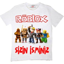 Taketshirt Isim Yazılı Kişiye Özel Roblox Unisex Çocuk T-Shirt