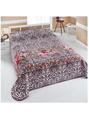 Merinos Sarar Battaniye Çift Kişilik Süper 4kg Lal Mürdüm