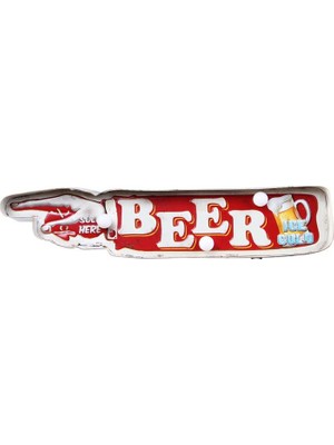 Aydınlı Beer Yön Tabelası Pano Vintage LED Ampülü