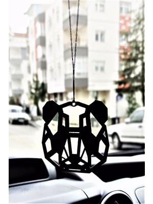Oyunzu Araba Süsü Metal Panda Dikiz Aynası Süsü