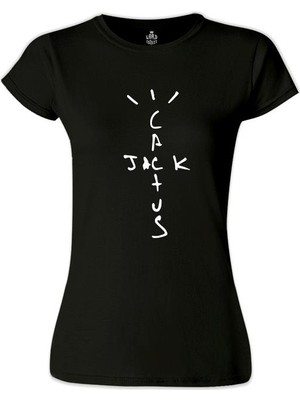 Lord T-Shirt Travis Scott - Cactus Jack Siyah Bayan Tshirt