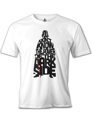 Lord T-Shirt Star Wars - Power Of The Dark Side Beyaz Erkek Tshirt