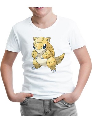 Lord T-Shirt Pokemon - Sandshrew Beyaz Çocuk Tshirt