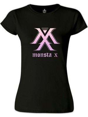 Lord T-Shirt Monsta x - Mx Siyah Bayan Tshirt
