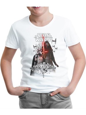 Lord T-Shirt Star Wars - The Force Awakens 11 Beyaz Çocuk Tshirt