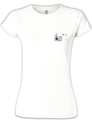 Lord T-Shirt Radyo - Logo Beyaz Bayan Tshirt