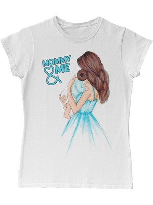 Lord T-Shirt Annem ve Ben Erkek Anneler Günü Beyaz Bayan Tshirt